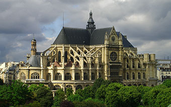 La cappella Santa (Sainte-Chapelle) a Parigi, Francia
