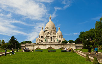 La Basilica del Sacro Cuore a Montmartre, Parigi, Francia