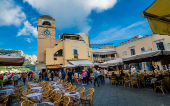 Piazza Umberto I a Capri, Italia