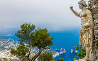 Vista dal Monte Solaro a Capri, Italia