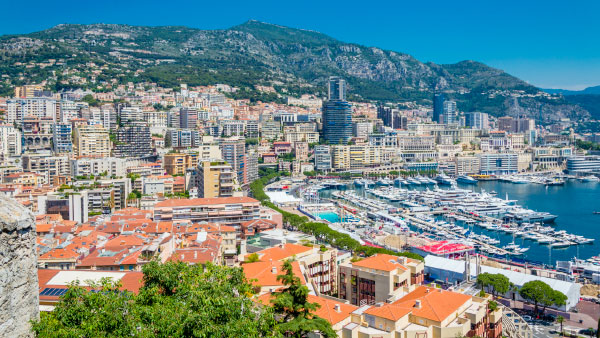 Veduta di Monte Carlo da Monaco